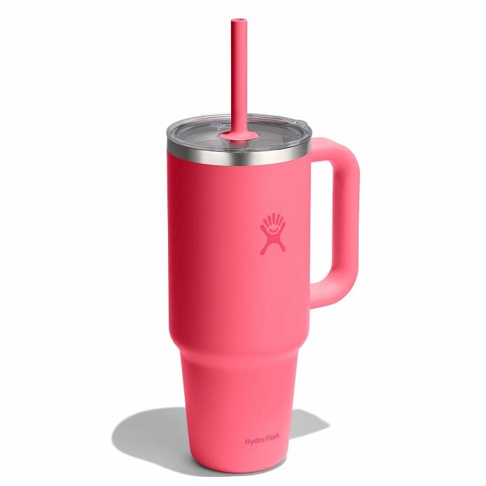 40-oz-travel-tumbler-j1 tt40pscc668-40-oz-travel-tumbler-clear-lid-popstar-pink-angled.jpg